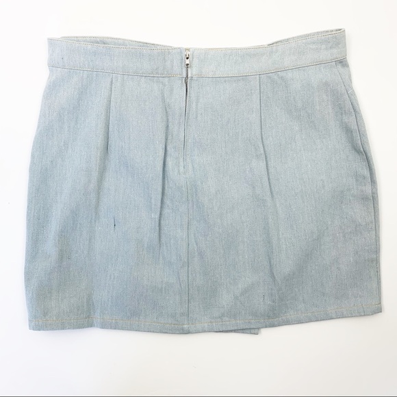 Superdown Pamela denim skirt; Adjustable lace-up - Picture 6 of 11